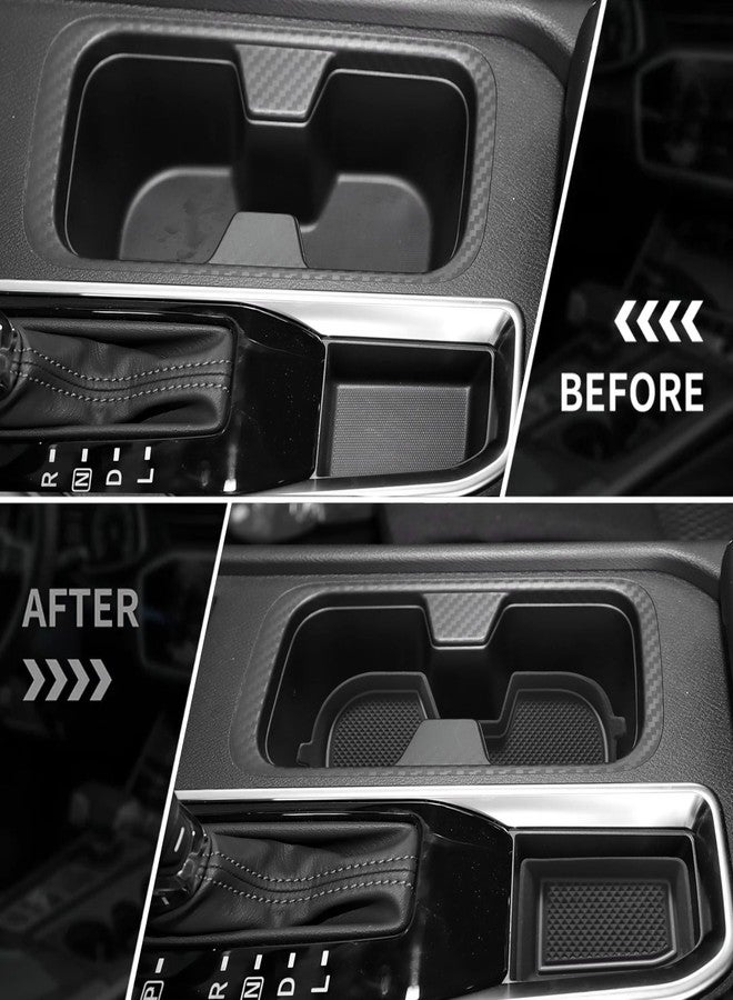 SENSHINE Cup Holder Inserts Coaster for Nissan Sentra Accessories 2025 2024 2023 2020-2022 3D Silicone Cup Holder Coaster Center Console Liners Non-Slip Mats Pad 4pcs Set (Gray Trim) - Image 5