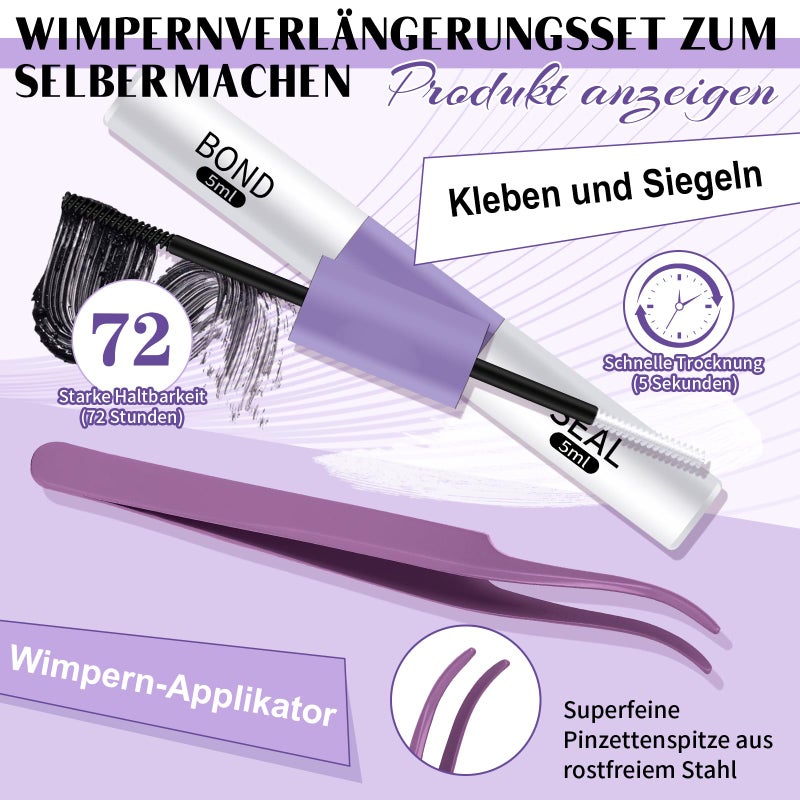 B&qaugen Lash Clusters Kit 120 PCS Eyelash Extension Kit 10-16 Mixed DIY Lash Extension Kit C D Curl Eyelash Clusters Kit with Super Hold Lash Bond and Seal Individual Lashes Kit for Beginners (Kit,DV02) - Image 5