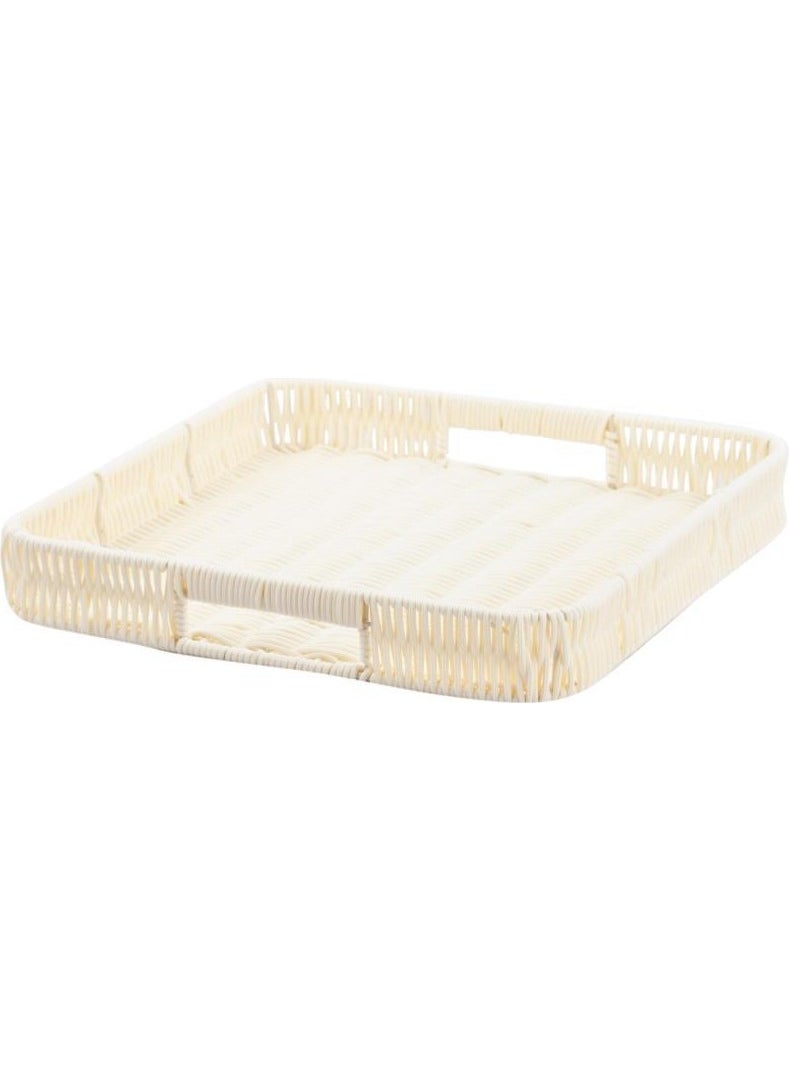 Synthetic Wicker Cream Square Tray 35CM - pzsku/ZDE388BEFC29266358265Z/45/_/1725722324/5b791d3d-9ec7-4800-a1a3-4ec0cc66deef