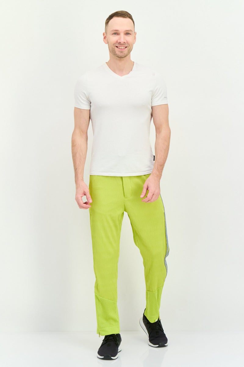 Adidas Men Sportswear Fit Outdoor Track Pants, Mustard Green  - Image 4