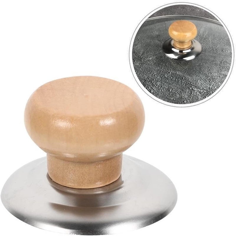 Wooden Cookware Handle Lid Knob, Universal Pot Pan Lid Holder, 1 Piece - Image 2