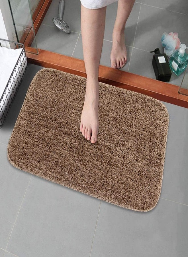 WOAH Anti Slip Microfiber Bath Mat for Bathroom | Super Soft, Quick Dry, Water Absorbent Mat for Home | 38 x 58 Non-Slip Bath Rug for Floor (bathmat-Beige, bathmat-Beige Pack of 2_N) - Image 2