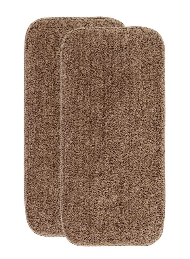 WOAH Anti Slip Microfiber Bath Mat for Bathroom | Super Soft, Quick Dry, Water Absorbent Mat for Home | 38 x 58 Non-Slip Bath Rug for Floor (bathmat-Beige, bathmat-Beige Pack of 2_N) - Image 1