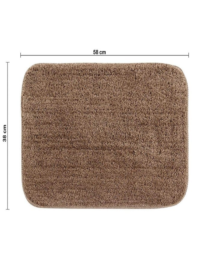 WOAH Anti Slip Microfiber Bath Mat for Bathroom | Super Soft, Quick Dry, Water Absorbent Mat for Home | 38 x 58 Non-Slip Bath Rug for Floor (bathmat-Beige, bathmat-Beige Pack of 2_N) - Image 3