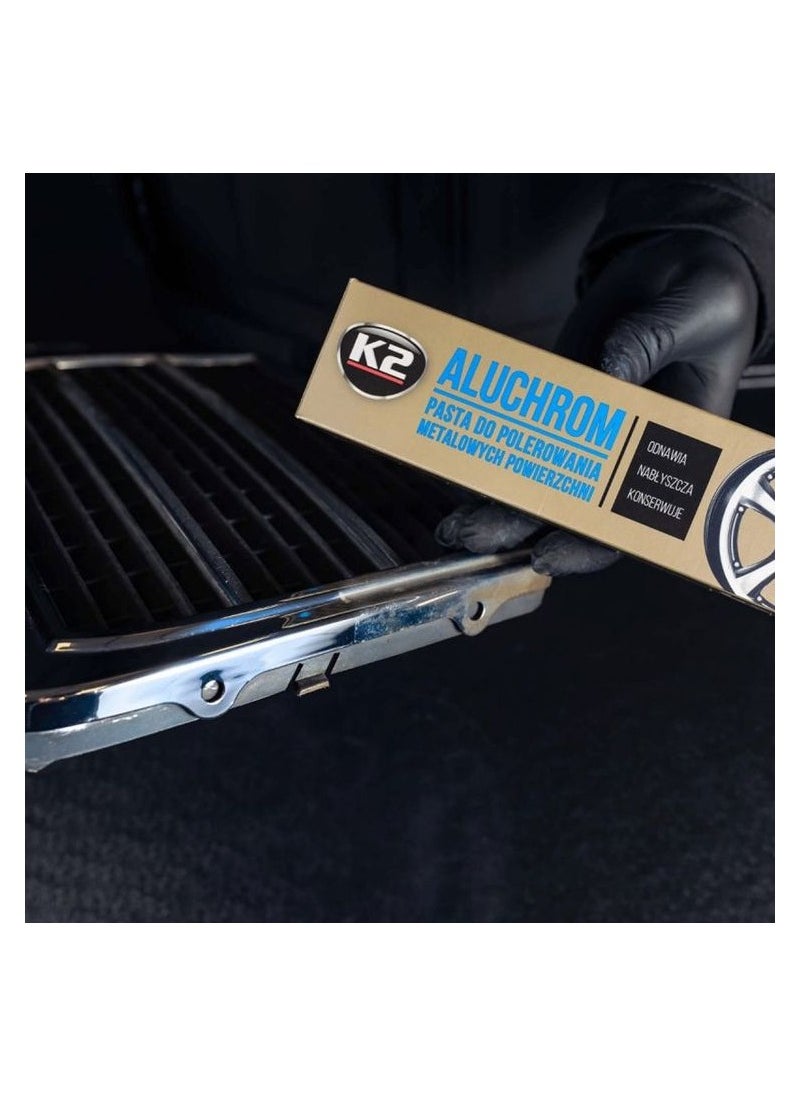 K2 - K2 Car Care Product Aluchrome Chrome And Aluminum Polish 120g Renews Shines Preserves Made In EU K003 - Image 1