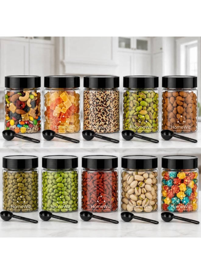 HomeWiz Airtight Kitchen Storage Box 250ml Pack of 10 | Food Grade BPA-Free Kitchen Jars | Storage & Containers Set | Masala Container Set | Unbreakable Plastic Container Set | For Spices & Pulses - Image 1