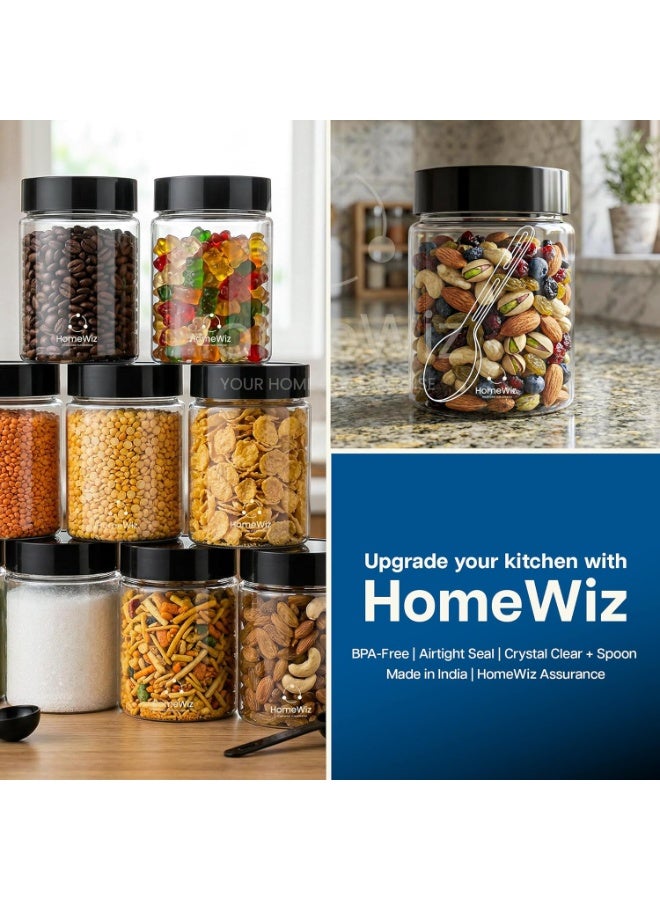 HomeWiz Airtight Kitchen Storage Box 250ml Pack of 10 | Food Grade BPA-Free Kitchen Jars | Storage & Containers Set | Masala Container Set | Unbreakable Plastic Container Set | For Spices & Pulses - Image 4