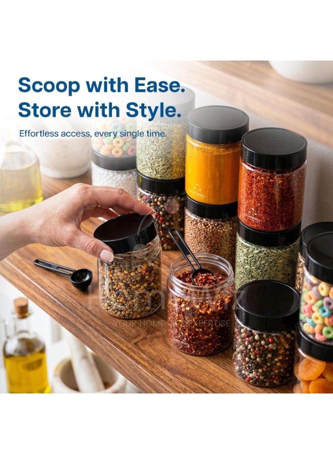 HomeWiz Airtight Kitchen Storage Box 250ml Pack of 10 | Food Grade BPA-Free Kitchen Jars | Storage & Containers Set | Masala Container Set | Unbreakable Plastic Container Set | For Spices & Pulses - Image 3