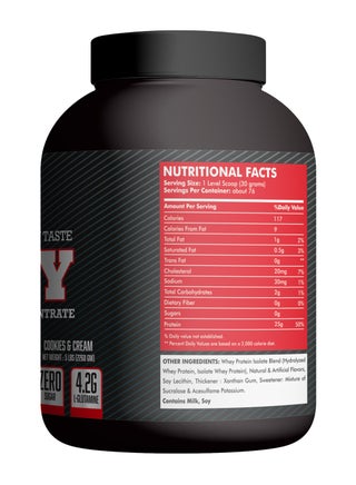 Monster Labs 100% Whey Protein, 25 Grams of Protein for Muscle Support and Recovery - Cookies & Cream, 5lbs (76 Servings) - view 2