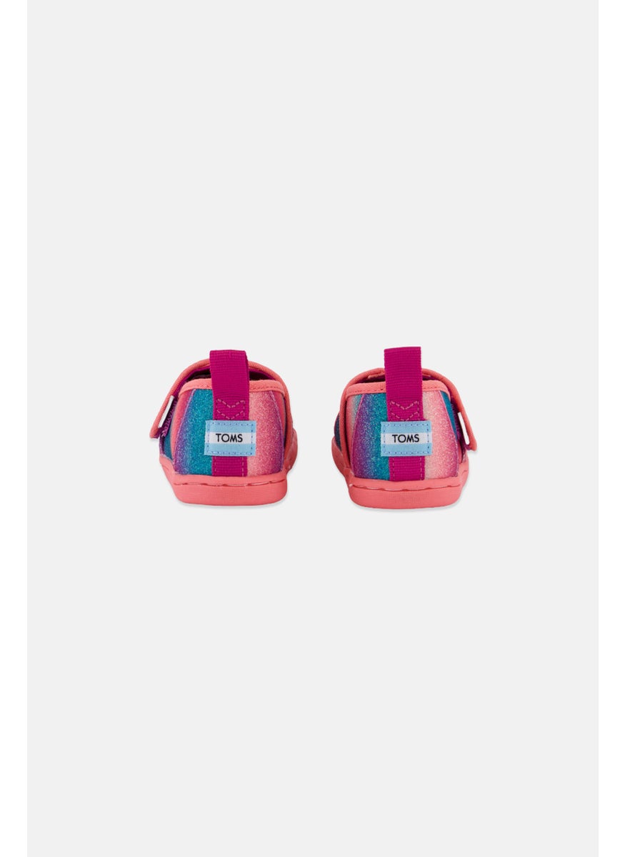 TOMS Toddlers Girl Alpargata Velcro Shoes, Pink Combo  - Image 4