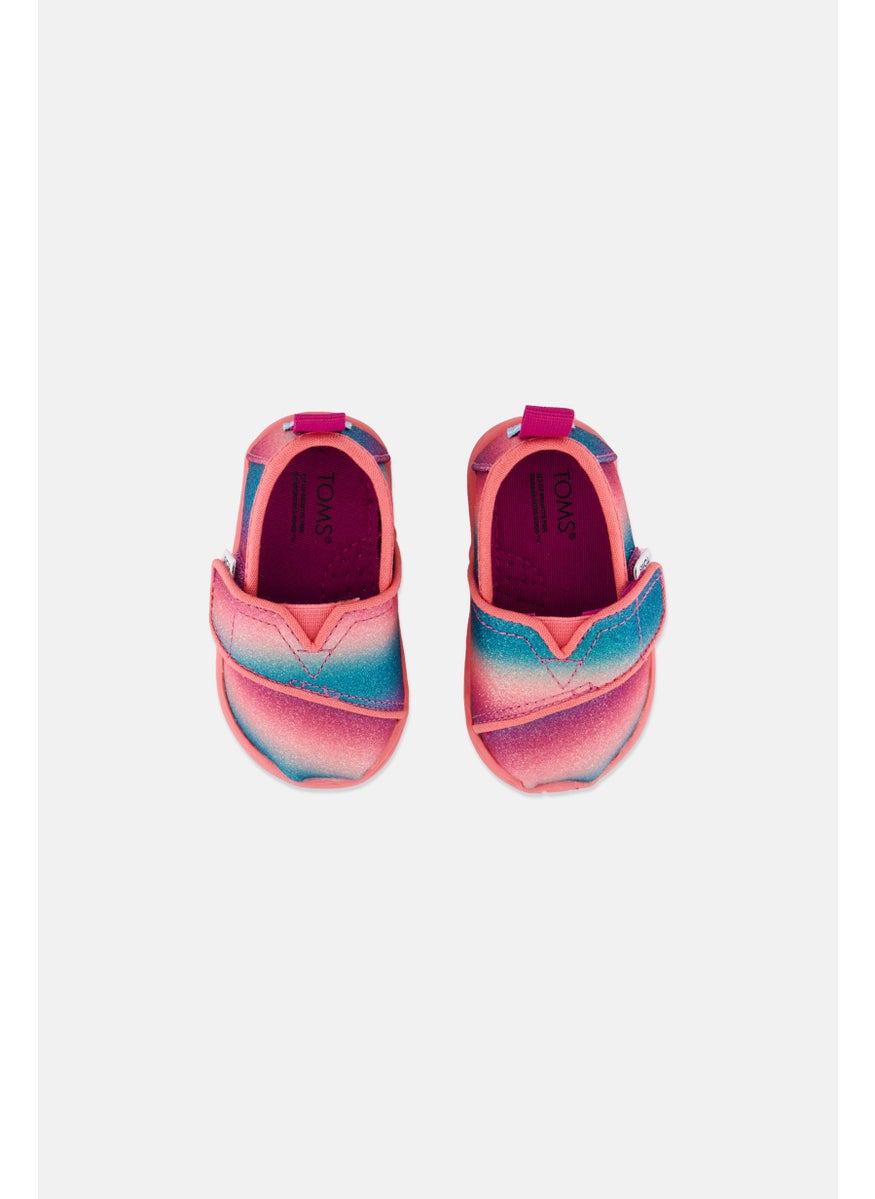 TOMS Toddlers Girl Alpargata Velcro Shoes, Pink Combo  - Image 3