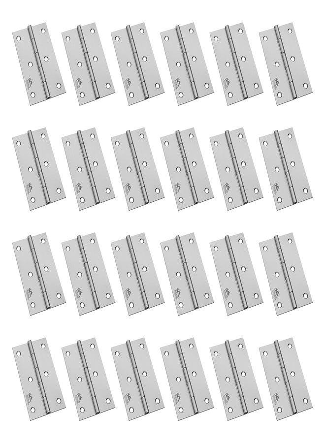 Atlantic Window Hinges 3 Inch x 12 Gauge/2.4 MM Thickness Home/Office/Hotel Window Wardrobe Cabinets/Bedroom/Kitchen/Bathroom Premium Stainless Steel Welded Head, Matt Finish, Pack of 24 Pcs - Image 1