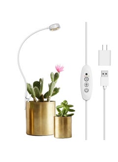 Sansi SANSI Grow Lights for Indoor Plants, Pot Clip LED Plant Lights for Indoor Growing, Full Spectrum, Plant Lamp with 4-Level Dimmable, Auto On Off 3 6 12 Hrs Timer for Succulents, Small Plant, White, 5V.  - Image 1