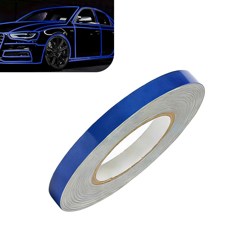 Foelony Car Reflective Strip Sticker 039 x 197 Waterproof Car Body Reflective Tape DIY Night Visibility Warning Rim Strip Decal Universal for Most Cars Motorcycles Bikes Blue - Image 3