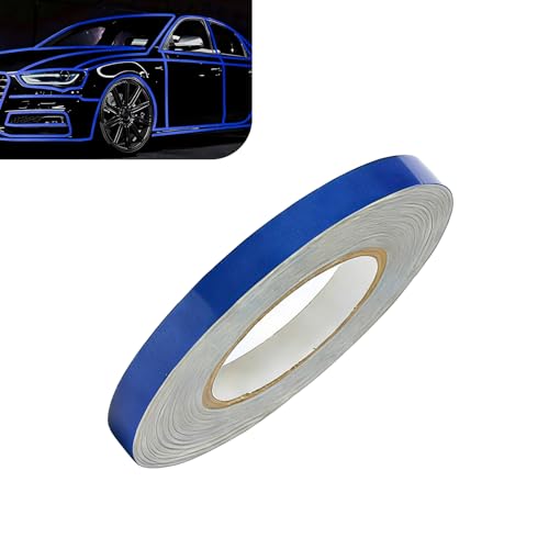 Foelony Car Reflective Strip Sticker 039 x 197 Waterproof Car Body Reflective Tape DIY Night Visibility Warning Rim Strip Decal Universal for Most Cars Motorcycles Bikes Blue - Image 1