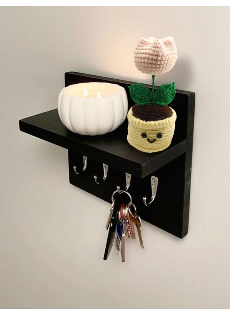 Knotsngifts Light Pink Tulip with White Mini Pot with Smiley Face