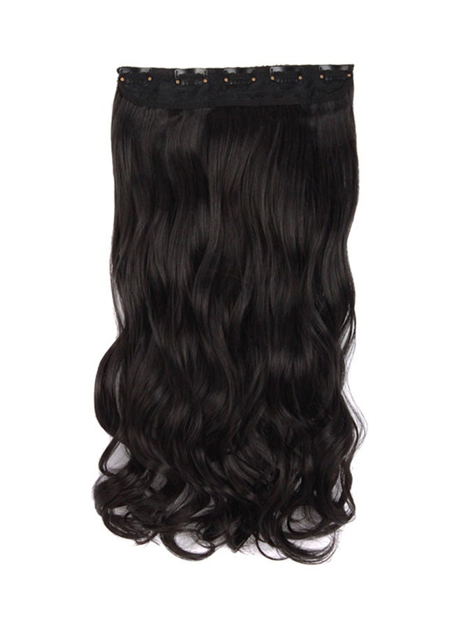 NIBEMINENT Long Wavy Hair Extension Black 50centimeter - Image 1