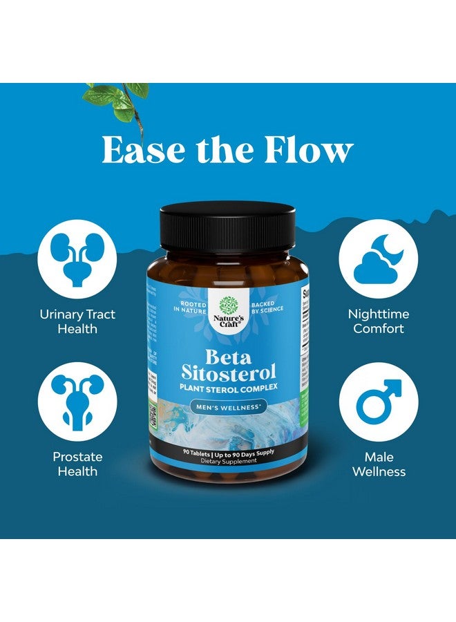 نايتشرز كرافت مجمع ستيرولات النباتات من ناتشرز كرافت مع بيتا سيتوستيرول - مكمل غذائي بتركيز 500 ملغ من ستيرولات بيتا سيتوستيرول والستانول لدعم صحة البروستاتا - مكمل غذائي لصحة البروستاتا للرجال - 90 قرصًا - Image 4