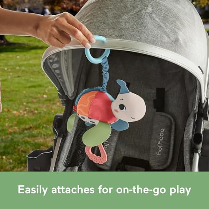 BABY STROLLER TOY PLANET FRIENDS SEA ME BOUNCE TURTLE PLUSH WITH TEETHER, MOTION & SOUNDS FOR NEWBORNS​ AGES 0+ MONTHS - Image 5