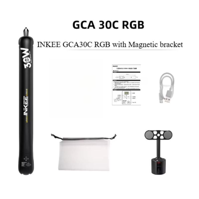 Inkee Gca30c RGB Tube Video Light 30W 90cm with Magnetic Bracket - Image 1