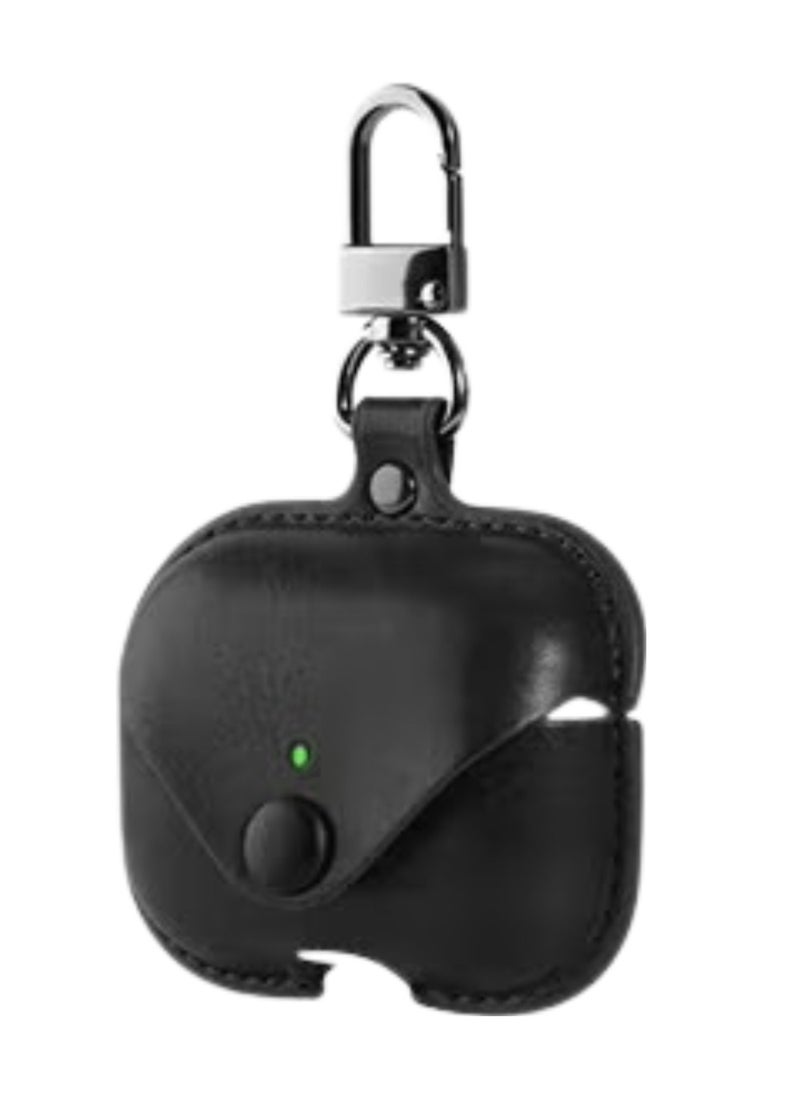 Generic - AirPods Pro 2 Case (2022), Leather Protective Case Skin Cover with Keychain and Lock for Apple Airpods Pro 2 Case Black - Image 1