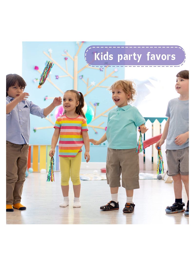 Zikra 50 Pcs Kids Comet Balls Bouncy Balls with Colorful Streamers Mini Rubber Ball for Kids Little Teens Birthday Party Favors Goodie Bag Fillers Assorted Colors - Image 5