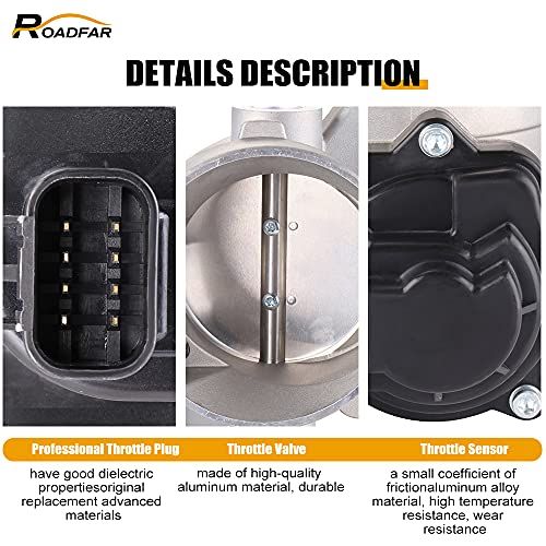 ROADFAR جسم خنق حقن الوقود ROADFAR لعام 2004 لبيوك Rainier | 2003-2006 لكاديلاك | 2003-2007 لشيفروليه | 2003-2007 لجيمس | 2003-2007 لهامر H2 67-3000 337-05400 12570800 S20006 - Image 2