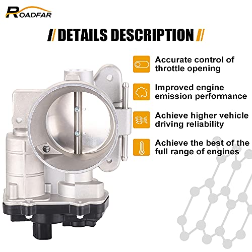 ROADFAR جسم خنق حقن الوقود ROADFAR لعام 2004 لبيوك Rainier | 2003-2006 لكاديلاك | 2003-2007 لشيفروليه | 2003-2007 لجيمس | 2003-2007 لهامر H2 67-3000 337-05400 12570800 S20006 - Image 3