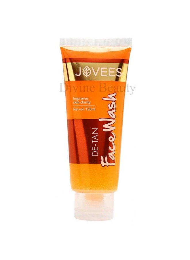 Jovees Herbals Detan Face Wash Helps Removing Tanning And Dark Spots 120 Ml - Image 1