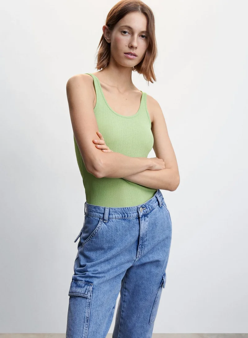 MANGO Knitted Tank Top
