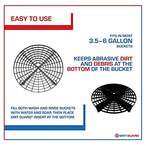 Grit Guard The Original Grit Guard Black Bucket Insert - 10" Diameter Car Wash Bucket for Car Washing, Detailing Compatible with 3.5, 4, 5 and 6 Gallon Buckets - Image 3