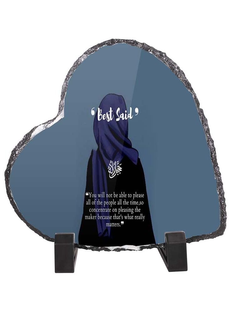 Service Zone Protective Printed White Heart Shape Marble Photo Frame for Table Top You Will Not Be Able To Please All Of The People All The Time 