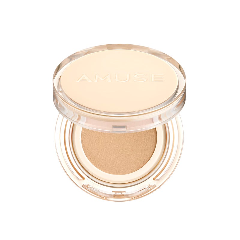 AMUSE SEOUL Dew Jelly Vegan Cushion Foundation (03 HONEY) | dewy, glow, long-lasting, double coverage, clean beauty, lightweight, natural look, foundation for sensitive skin, hydrating cushion - Image 1