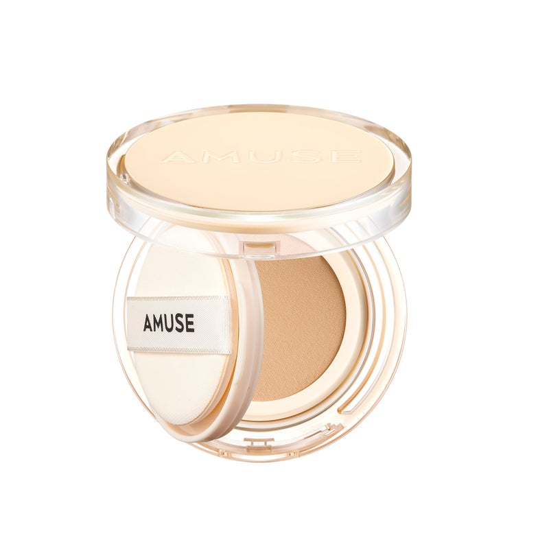AMUSE SEOUL Dew Jelly Vegan Cushion Foundation (03 HONEY) | dewy, glow, long-lasting, double coverage, clean beauty, lightweight, natural look, foundation for sensitive skin, hydrating cushion - Image 2