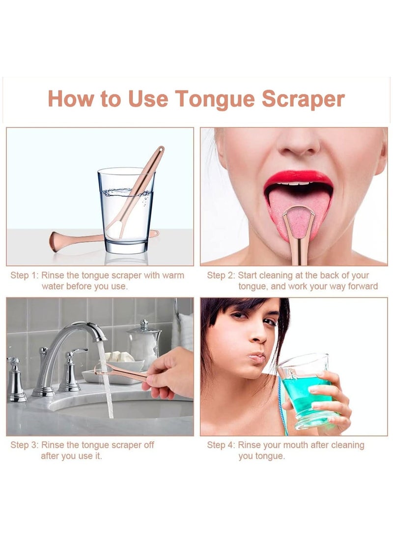 Hihonor Tongue Scraper(3 Pack),Tongue Cleaning Tool,Care Tools With Travel Case,Stainless Steel Tongue Cleaners For Oral Hygiene Fresh Breath And Reduce Bad Breath Reusable Care Scraper For Adults  - Image 4