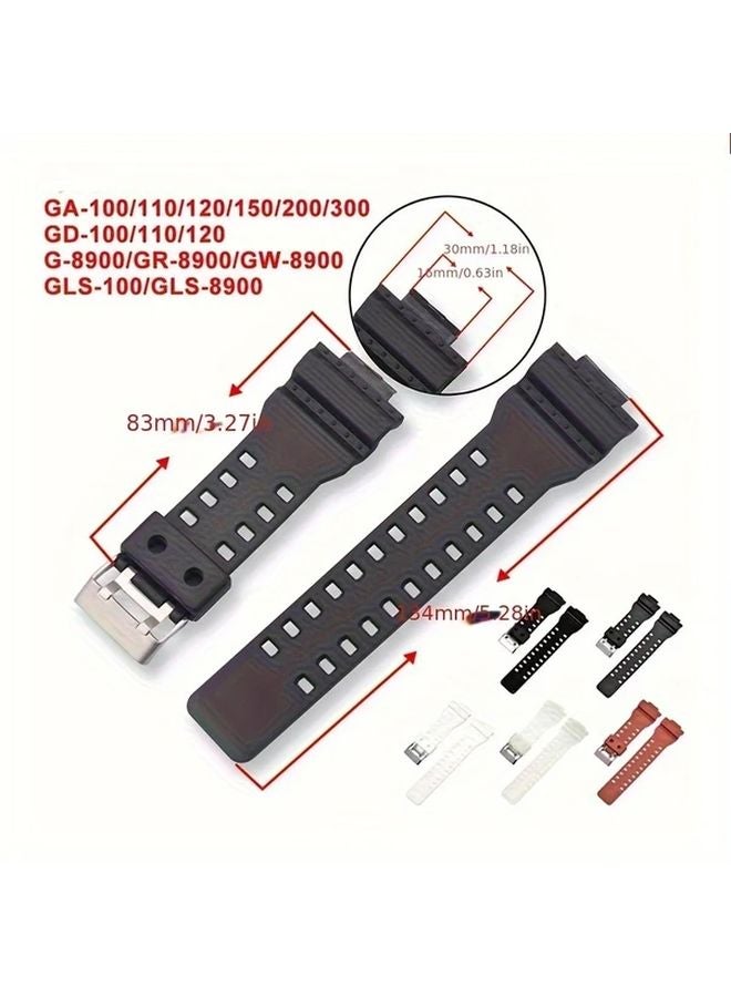 16mm Translucent Silicone Watch Strap For G Shock DW5600 GW5000 GA2100 - Image 2