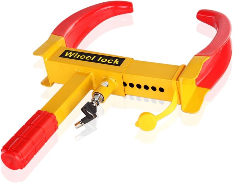 Flexzion Heavy Duty Wheel Lock Clamp - Anti-Theft Tire Claw for Cars, RVs, Trailers, and Golf Carts with Two Keys - Image 2