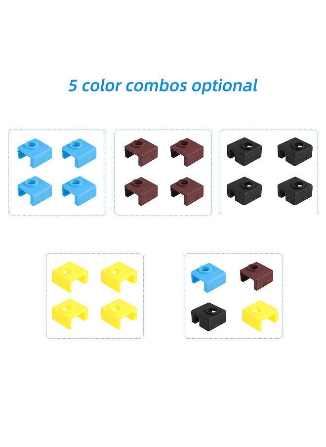 Generic - 3D Printer Heat Block Silicone Cover Case MK8 Hotend Extruder Silicone Insulation Socks Compatible with Creality 3 3 Pro 5 CR-10 10S S4 S5 A8 3D Printer - Image 1