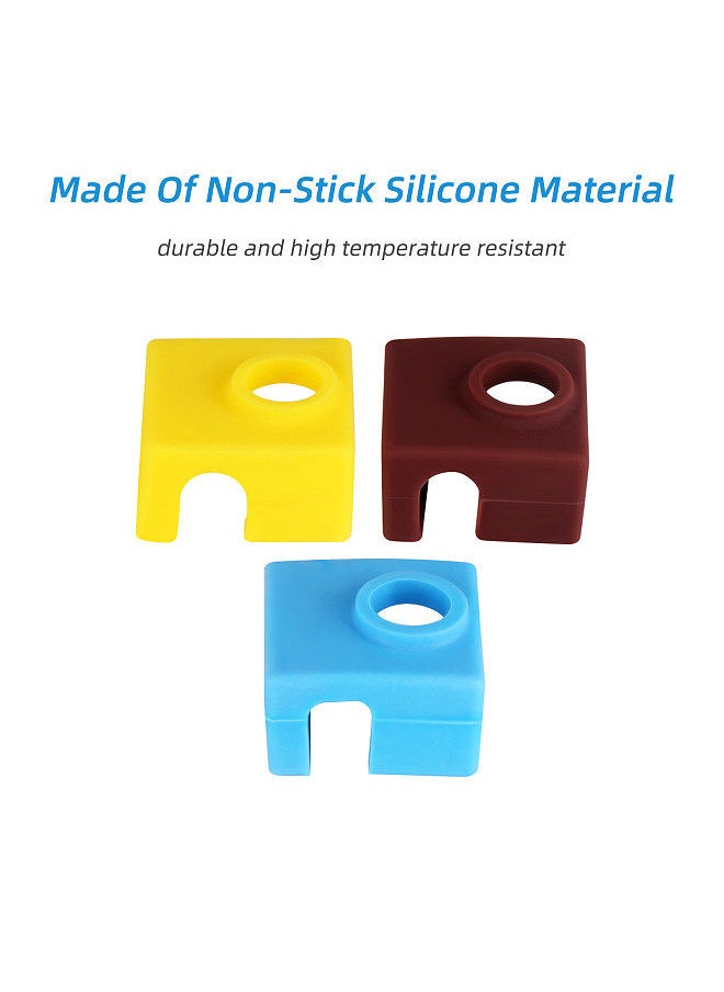 Generic - 3D Printer Heat Block Silicone Cover Case MK8 Hotend Extruder Silicone Insulation Socks Compatible with Creality 3 3 Pro 5 CR-10 10S S4 S5 A8 3D Printer - Image 1