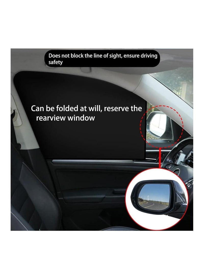 RATSAW Car Side Window Sun Shade Window Sunshades Privacy Curtains Foldable Magnetic Car Side Window Sun Shade And UV Protection Privacy Window Cover 4PCS  - Image 3