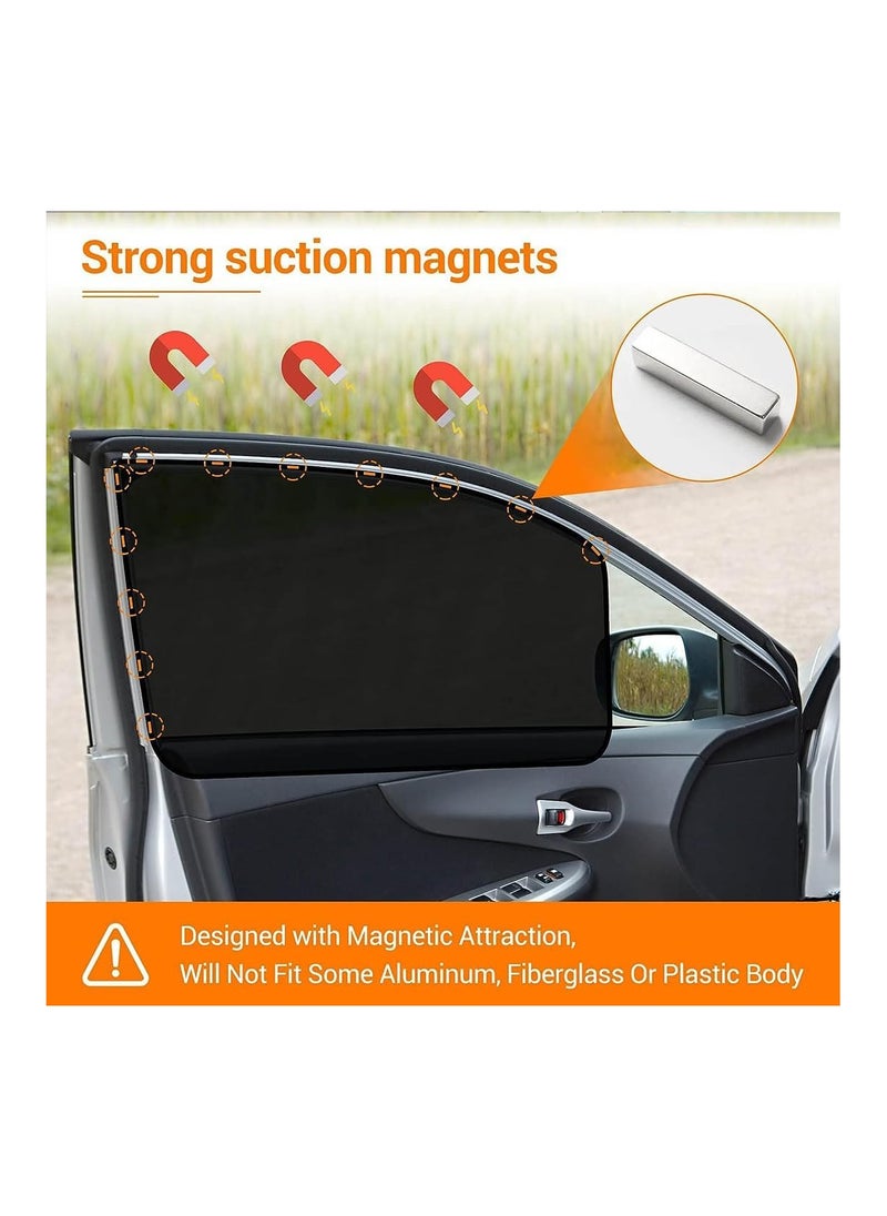 RATSAW Car Side Window Sun Shade Window Sunshades Privacy Curtains Foldable Magnetic Car Side Window Sun Shade And UV Protection Privacy Window Cover 4PCS  - Image 2