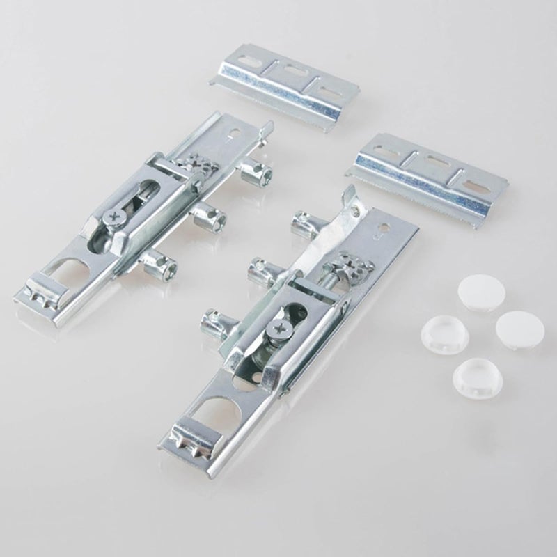2Pcs Heavy Duty Hidden Cabinet Hangers Adjustable Metal Brackets Left Right Connection Fittings - Image 4