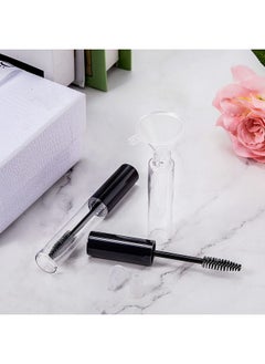 Maitys 40 Pieces 10 ml Empty Mascara Tubes Eyelash Wand Refillable Clear Bottles Eyelash Cream Container Bottle with 4 Pieces Transparent Funnels Transferring Castor Oil for DIY Cosmetics (Black)  - Image 3