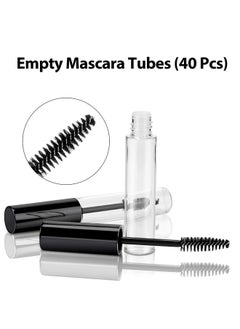 Maitys 40 Pieces 10 ml Empty Mascara Tubes Eyelash Wand Refillable Clear Bottles Eyelash Cream Container Bottle with 4 Pieces Transparent Funnels Transferring Castor Oil for DIY Cosmetics (Black)  - Image 4