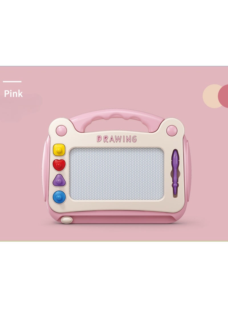 عربست لوح رسم مغناطيسي للأطفال، ألعاب للأطفال بعمر السنتين، لوح كتابة خربش للأطفال الصغار من 1-3 سنوات، ألعاب تعليمية للأطفال الصغار أثناء السفر، هدايا عيد الميلاد الأولى للأطفال (وردي) - Image 2