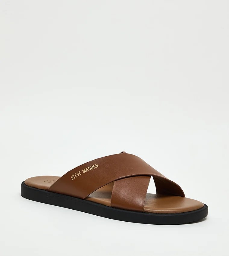 Steve Madden Granuluar Tan Men's Comfort Sandals