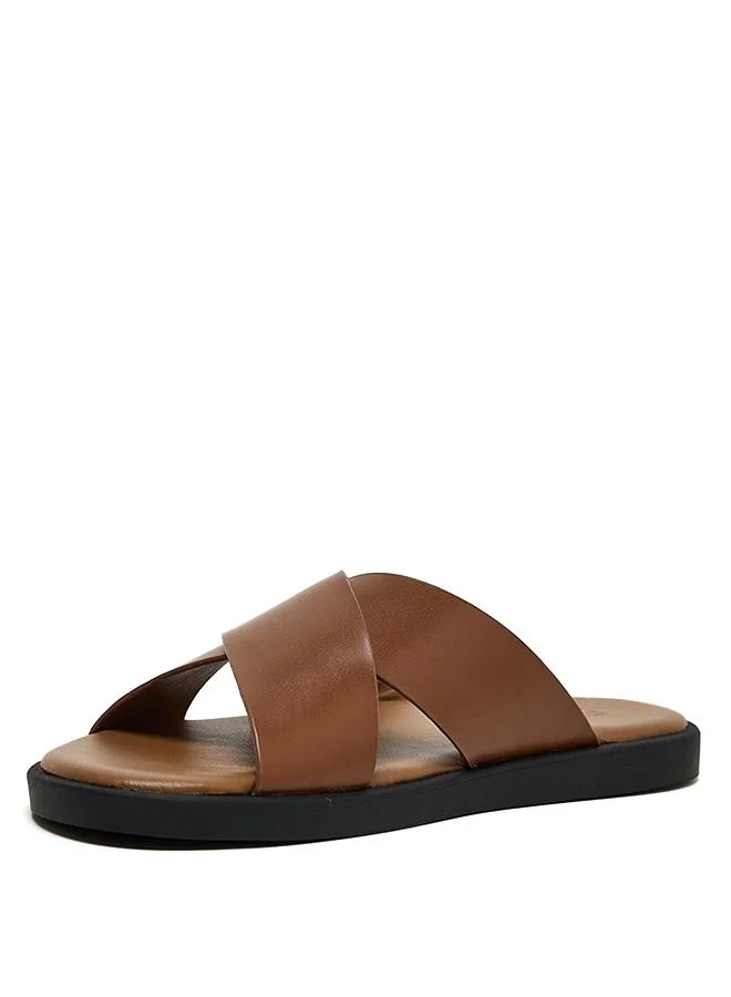 Steve Madden Granuluar Tan Men's Comfort Sandals