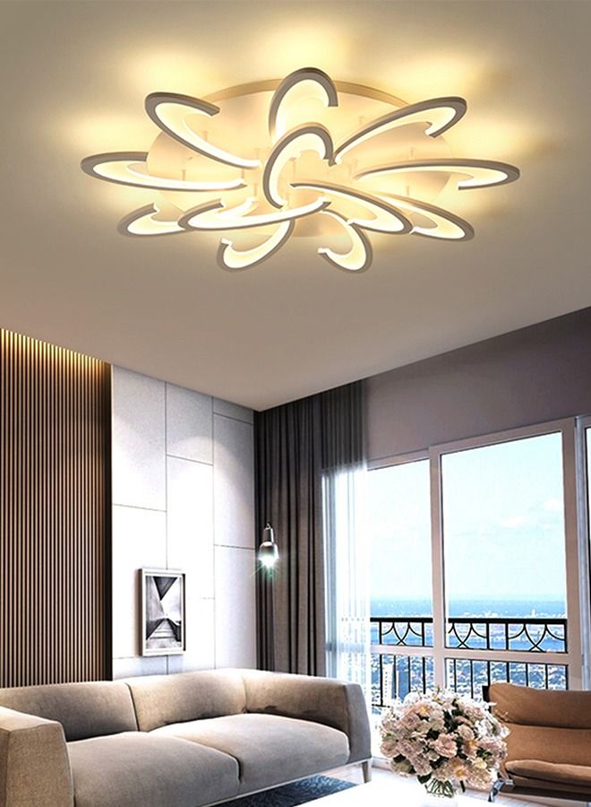 تارجت ثريا بيضاء حديثة من مصابيح السقف المثبتة على السقف للمطبخ وغرفة النوم وغرفة المعيشة وغرفة الطعام - Image 2