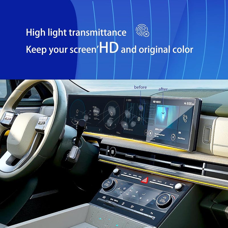 XXCIWP 2024 Hyundai Santa Fe Screen Protector - 12.3 Inch Plastic Touch Screen Protector Film (2 Pieces) - Image 3