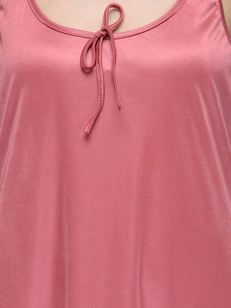 Ananqe Women's Satin Maxi Nighty Collection - Full-Length, 10 Colors, Sizes Xs-6Xl, Carrot - Image 5